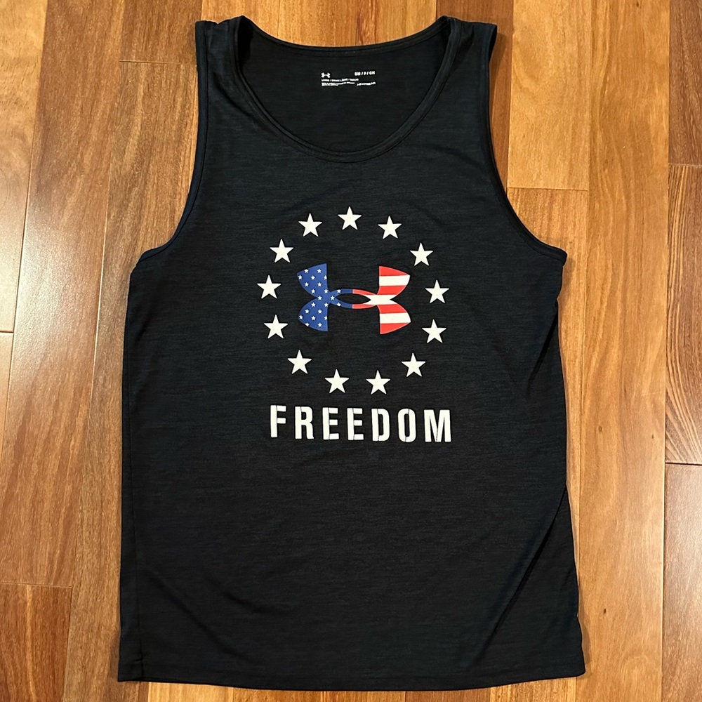 Men’s Small Under Armour Tank Top 🎇 Patriotic 4th of July - Like New!